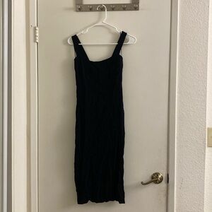 Reformation Little Black Slit Dress 00